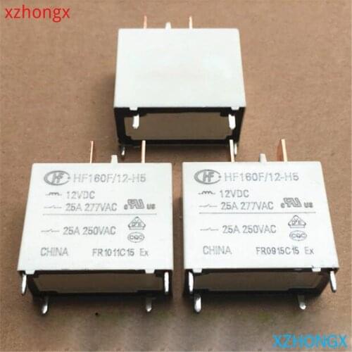 Relay HF160F12-H5 HF160F12H5 HF160F 12 H5 HF160F-12-H5 12VDC DC12V 25A 4PIN