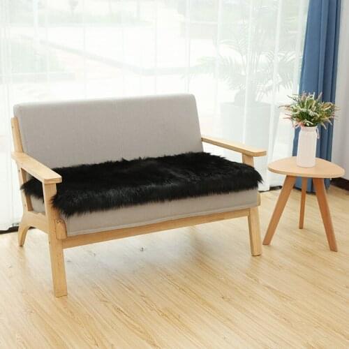 ROWNFUR Sheepskin Carpet For Living Room Kitchen Bath Toilet Non-slip Floor Mats Modern Nordic Shaggy Large Area Faux Fur Rug