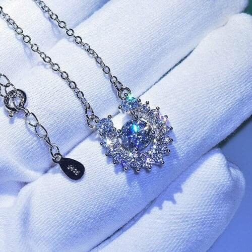 Dazzling Shine AAA Cubic Zirconia Necklace White Crystal Cocktail Party Womens Necklace Bridal Wedding Fine Jewelry Xmas Gifts