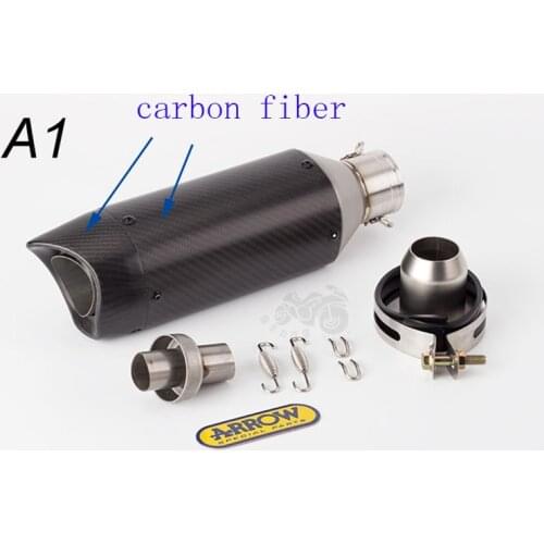Universal 51mm Motorcycle Exhaust Pipe Carbon Fiber Exhaust Escape Modified Muffler DB Killer For R3 Z900 GSX750R K8 R6