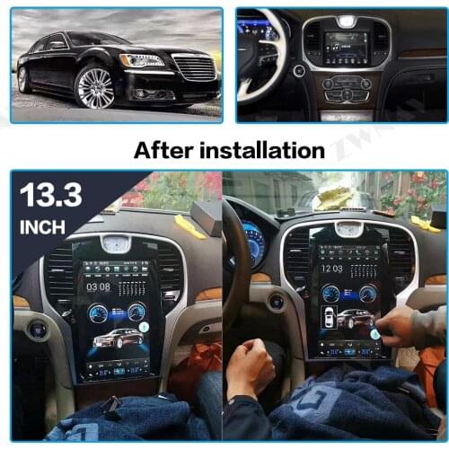 Vertical Tesla screen Android 8.1 Car multimedia Player For Chrysler 300C 2013-2019 GPS Navi radio stereo head unit BT free map