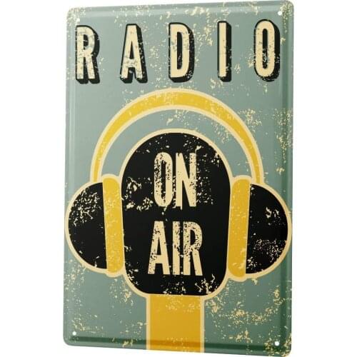 SINCE 2004 Tin Sign Metal Plate Decorative Sign Home Decor Plaques Nostalgic Radio on air