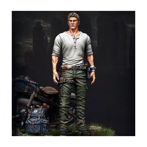 1:24 Resin Figure Model Kit Unassambled Unpainted //G033 (NO motorcycle, a small platform)