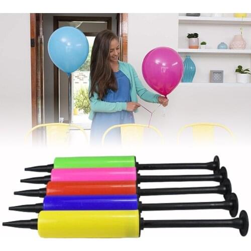 1 Pcs Balloon Pump Balloon Accessories Hand Push Mini Inflator Balloon Air Portable Pump Foil Tools Decoration Plastic Usef C8N0