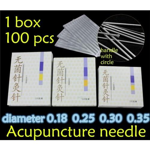 100 PCS medical Yunlong disposable sterile acupuncture needles sinlge use packing acupuncture needle steel ring shank pin