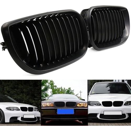 2Pcs Car Front Grill Cover Grille for 02-05 BMW E46 318i 320i 325i 328i 330i