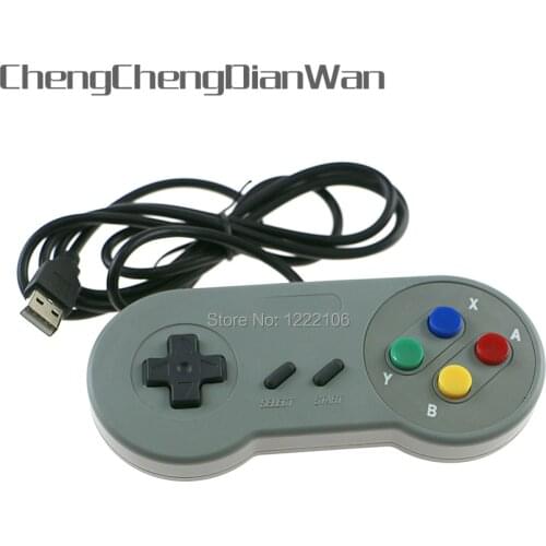 ChengChengDianWan Retro Super for Nintendo SNES USB Controller for PC for MAC Controllers SEALED 2pcs/lot