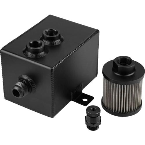 2000ml Aluminum Oil Catch Can Reservoir Tank 20A Import And Export Filter Drain Faucet Oil Collection Cabinet