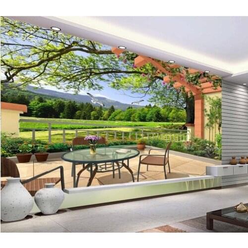 3d wallpaper 3D landscape pavilion painting living room background wall photo wallpaper for walls custom 3d wallpaper