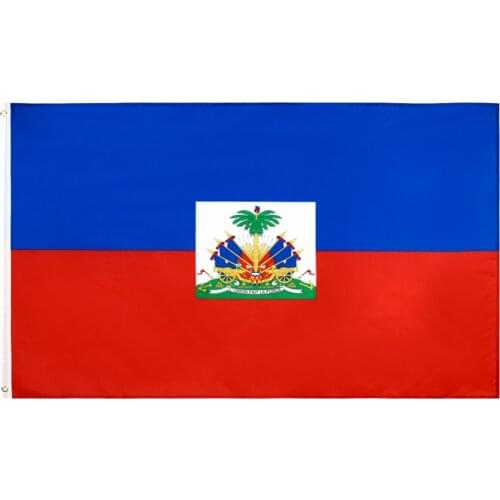3x5ft Stock Printed Blue Red Haitian Haiti Flag
