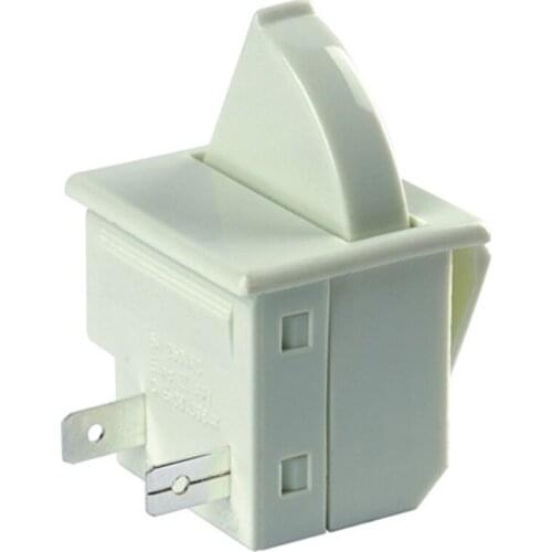 5pcs White Electric Push Button Switch 6A 250V 2pins Gate Switch Refrigerator Door Switch PS22-6