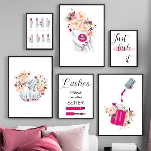 Diy Diamond Painting Fashion Lady Floral Nail Polish Full Square Diamond Embroidery Mosaic Rhinestone Mosaic Living Room Decor