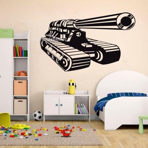 Army Tank Wallpaper Home Decoration Wall Sticker Vinyl Wall Decals For Baby Room Mural Poster Living Room Home Decor Mural LL441