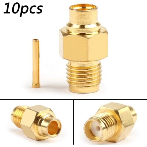 Artudatech 10Pcs SMA Female Jack Solder For Semi-rigid RG402 0.141" Cable RF Connector Plug Parts