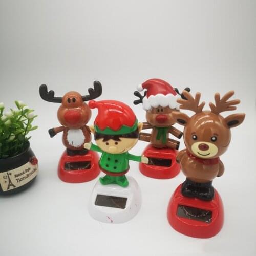 Car Accessories car Ornaments Solar Christmas Series Doll Swing Car Interior Childrens Toys Gifts