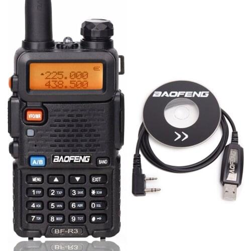 BaoFeng-R3 Tri-Band Walkie Talkie 136-174Mhz/220-260Mhz/400-520Mhz With 2 Antenna for UV 5R UV5R UV-5R Radio+USB Cable