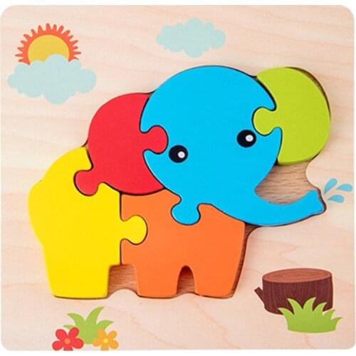 Children Jigsaw 3D Puzzle Stereo Intelligence Development Boys And Girls Wooden Early Childhood Toys Educational Toys