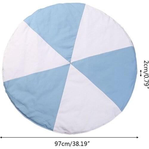 Baby Soft Cotton Creeping Mat Crawling Pad Game Rugs Round Windmill Floor Carpet