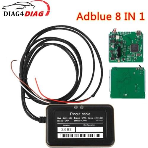 Truck Emulator Adblue 8in1 Support 8 Trucks & Other Heavy Vehicles AdblueOBD2 Full Chip with NOX Sensor Emulation