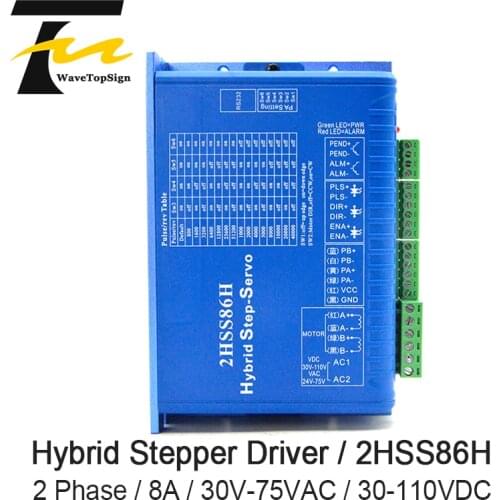 JMC Hybrid Step-Servo Motor Driver 2HSS86H 30V-75VAC 30-110VDC 8A Match with Stepper-Servo Moter 57 86 Serial