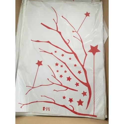 Hot Sale stars wall stickers windows room home decor diy Christmas decoration merry christmas tree ornaments adesivo de parede