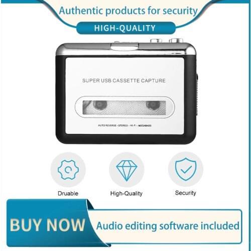 Cassette record player Portable USB Cassette Player Capture Cassette Recorder Converter Digital Audio Music Player DropShipping