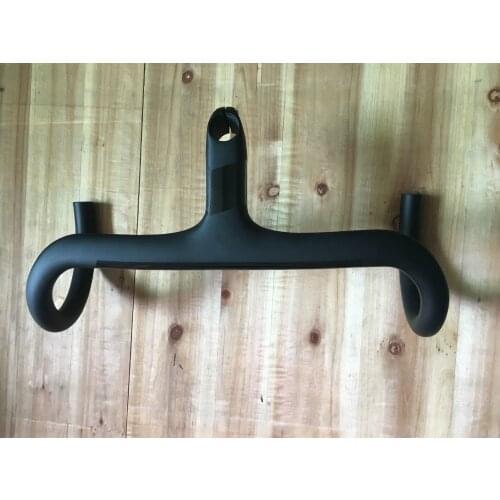 2018design!FASTERWAY Full black inc carbon Fiber Road Bicycle Integrated handlebar with stem carbon Road handlebar for 28.6mm