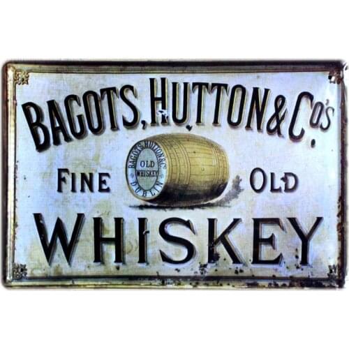 [ Mike86 ] Bagots Fine Old Whiskey Tin sign Art wall decor Home Cafe Bar Vintage Metal Plaque A-37 Mix order 20*30 CM