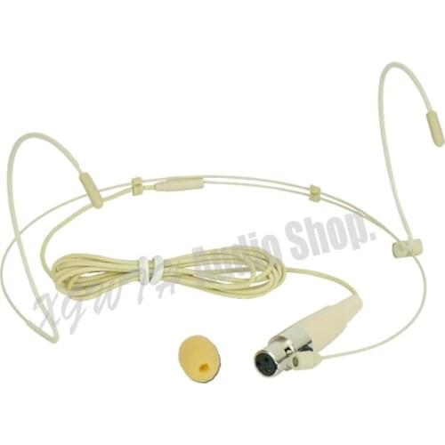 Mini XLR 3 Pins TA3F 3PIN Connector Condenser HeadWorn Headset Microphone Cordless Mic For AKG Wireless BodyPack Transmitter