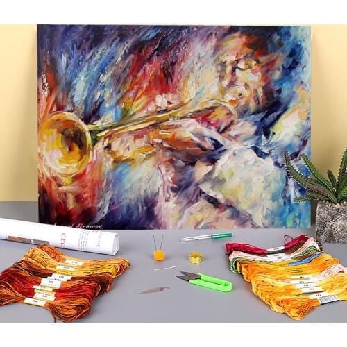 Oil Painting Style Printed 11CT Cross-Stitch DIY Embroidery Full Kit DMC Threads Handiwork Craft Knitting Handmade Needle