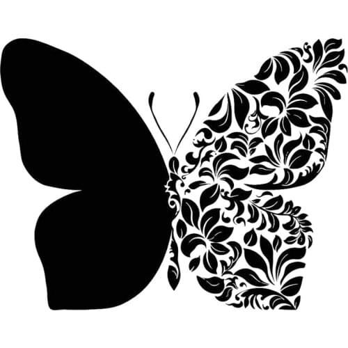 LLY-1389 Beautiful Butterfly Fashion Car Sticker Decoration PVC Personality Auto Waterproof Sunscreen Self-adhesive Decals
