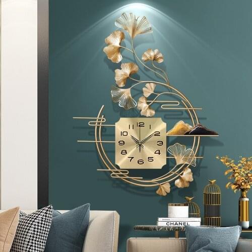 Nordic Luxury Wall Clock Creative Modern Silent Gold Large Wall Clock Metal Digital Relogio Parede Living Room Decor DJ60WC