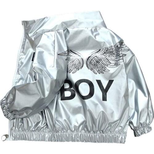 Autumn Cardigan Jackets Baseball Uniform For Children Casual Clothes Baby Outerwear Kids Thin Coat Boys Bright Surface Jacket