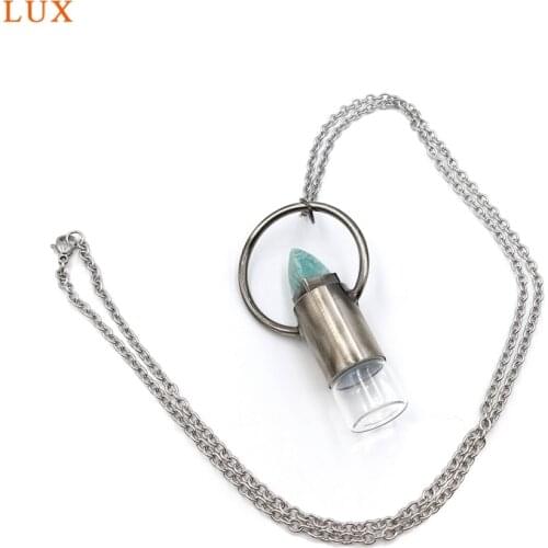 Natural Amazonite Obsidian Perfume Bottle Pendant Gunmetal Plated Rollerball Necklace Essential Oil Diffuser Gems Charms Vial