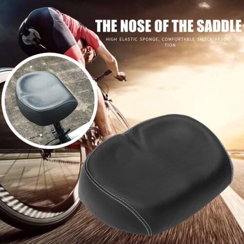 Shockproof Bicycle Saddle Cycling Big Bum Wide Saddle Seat Road MTB Mountain Bike Noseless Soft Pad Comfort Cushion Bicycle Part