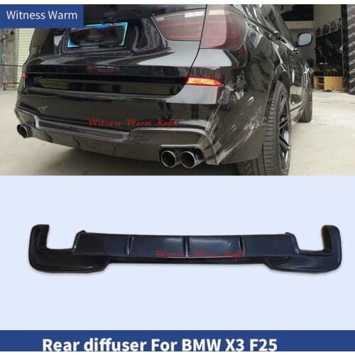 Real Carbon Fiber FRP Rear Bumper Diffuser Lip SpoilerFor BMW X3 X3M F25 M-Sport M-TECH 2014 2015 2016 2017