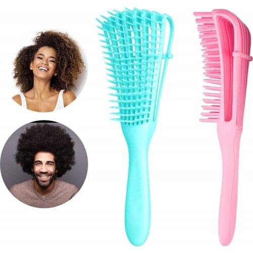 Detangler Hair Brushes Natural Black Hair Detangle Comb for Thick Curly Wet/Dry 3/4 abcd African American Hair for Women Kid Men