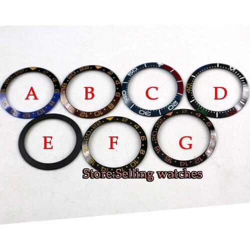 38mm blue red ceramic bezel insert for 40mm submariner mens watch