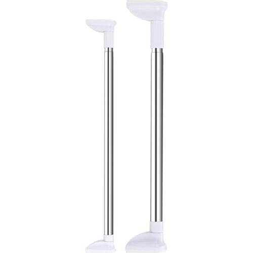 50-120cm Punch-free Telescopic Clothing Rod Extendable Stainless Steel Curtain Pole Easy Installation for DIY Space D1