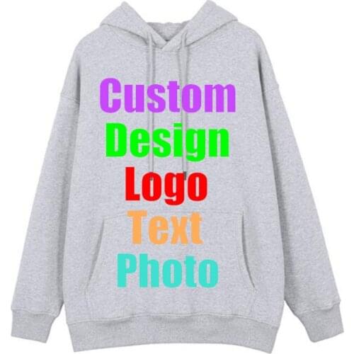 Customized winter plus velvet tide brand sweater, street mens loose sweater, solid color hooded sweater suit