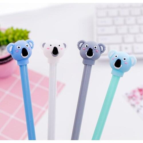 20 Pcs Creative Cartoon Cute Koala Animal Neutral Pen Signature Office Neutral Kawaii School Supplies Pen for Writing