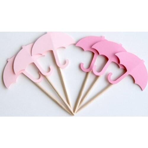 3pcs Cake Topper Small umbrella Wedding Cupcakes flags Mariage Mr Mrs Family Cake Toppers Bridal Birthday Party Decor