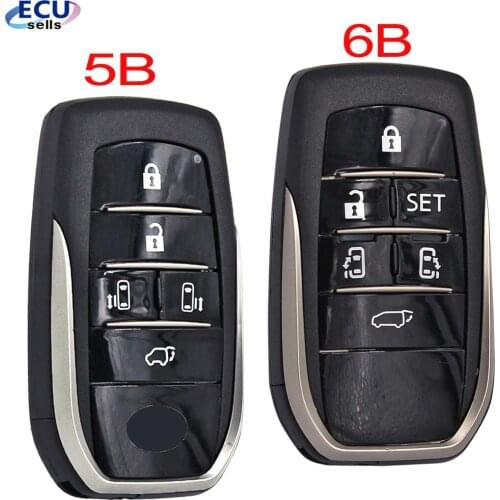 5/6 Buttons Remote Car Key Case Shell For Toyota Alphard VELLFIRE NOAH Previa 30 Series