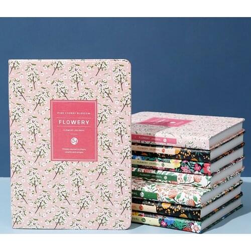 96 Sheets A5/A6 Japnese Style Retro Flower Patterns Notebook Yearly Agenda Planner Notebooks Diary School Office Stationery