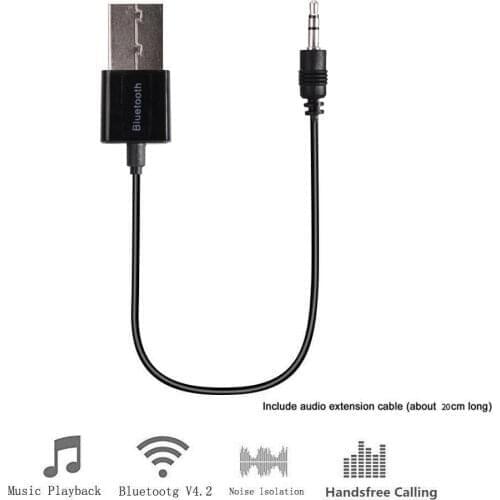 New Car Bluetooth Adapter Receiver Wireless Music 3.5mm AUX Jack Audio Receptor USB Mini Bluetooth for Car AUX Speaker Headphone