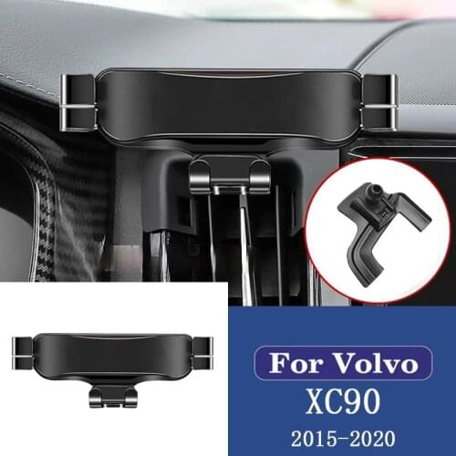 Car Mobile Phone Holder Clip Air Vent Mounts Stand GPS Gravity Navigation Bracket For Volvo XC90 2015-2020 Car Accessories