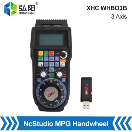 XHC WHB03B Ncstudio Wireless Handwheel MPG Milling Machine 3-Axis Remote Control Pulse Generator CNC Router Engraving Machine