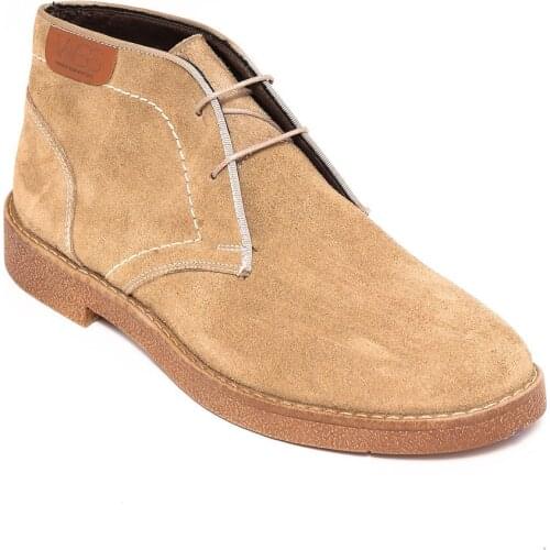 Beige Suede Mens Boots Wessi