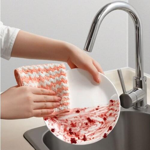 Large size 30*30 10pcs Kitchen dishcloth Household Cleaning cloth Household Cleaning Wiping Towel Soft absorbent Rag Kichen tool