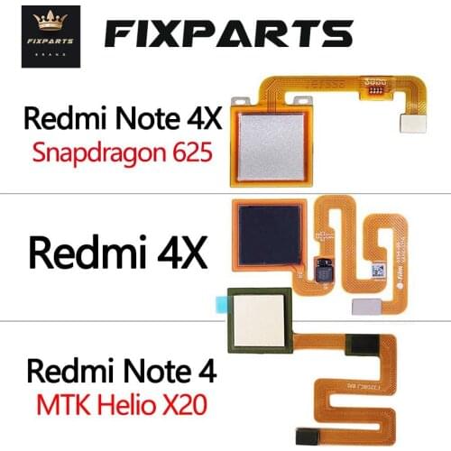 4x for Xiaomi Redmi Note 4X Fingerprint Scanner Flex Cable Touch Sensor ID Home Button For Redmi Note 4 Fingerprint Button Key